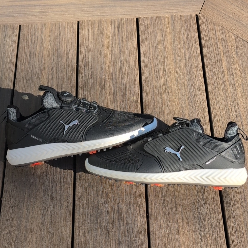 Puma Black and Gray Golf Shoes